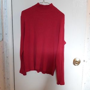 Eddie Bauer Red Mock Turtleneck